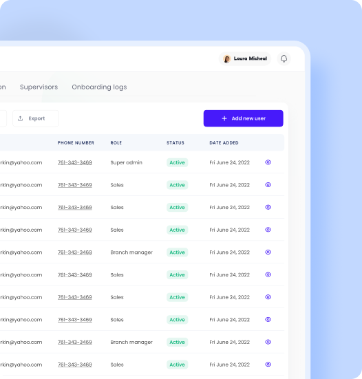 Manage users and roles