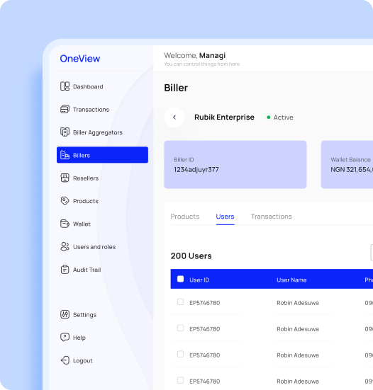 Manage merchants from a single platform